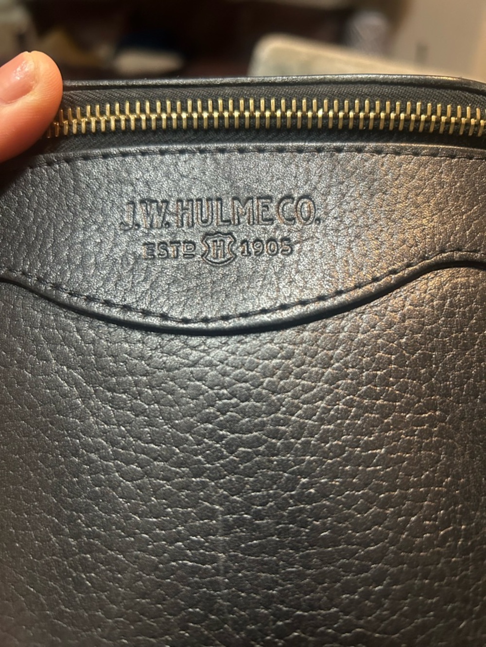 The Black Pebbled Leather Camera Bag with Gold Hardware - Picture 3 of 14